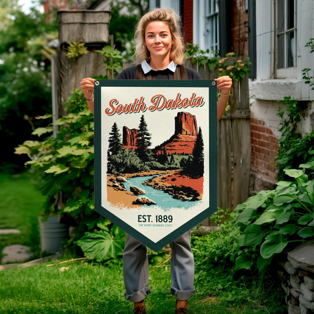 South Dakota Felt Camp Flag