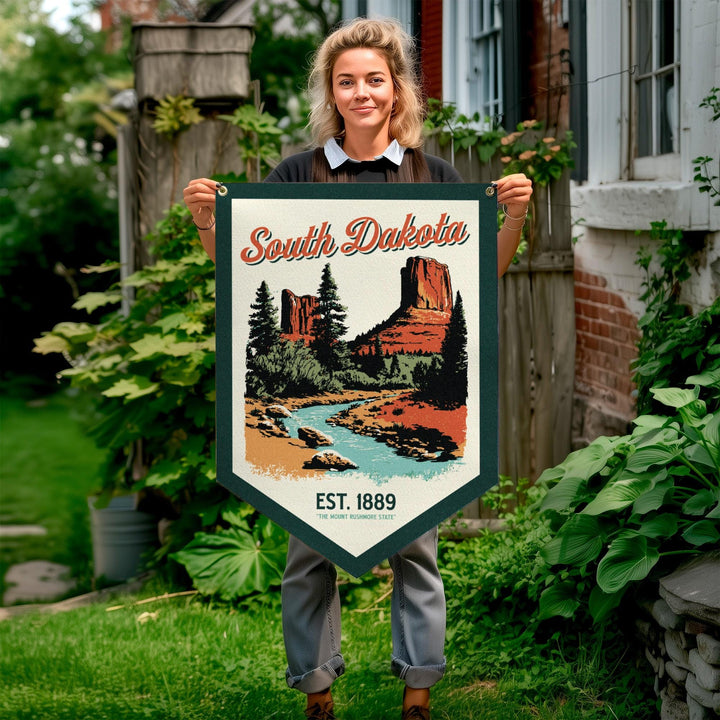 South Dakota Felt Camp Flag
