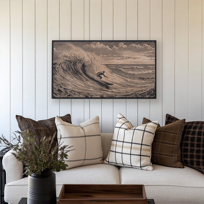 Surfer Riding Wave Art