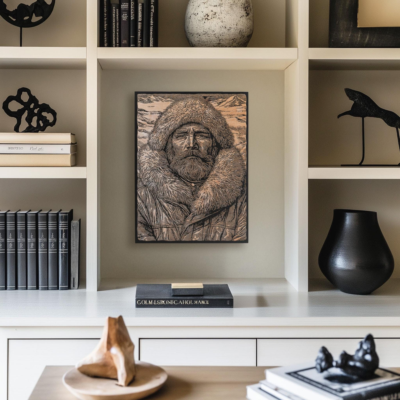 Mountain Man Engraved Illustration
