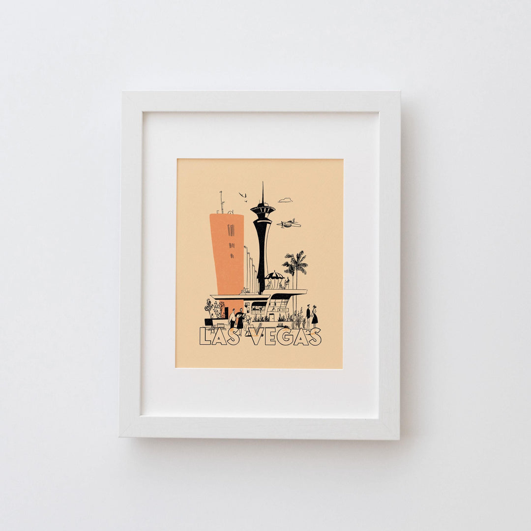 Las Vegas, Nevada Mid Century Travel Poster