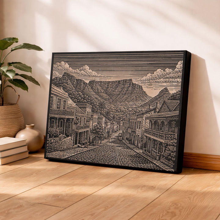 Cape Town Engraved Birch Art Panel
