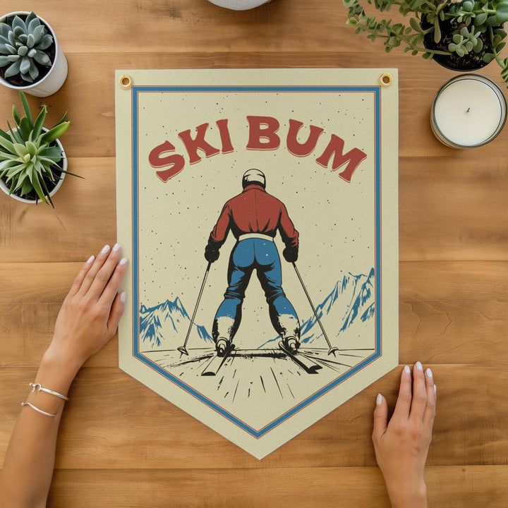 Ski Bum Felt Banner