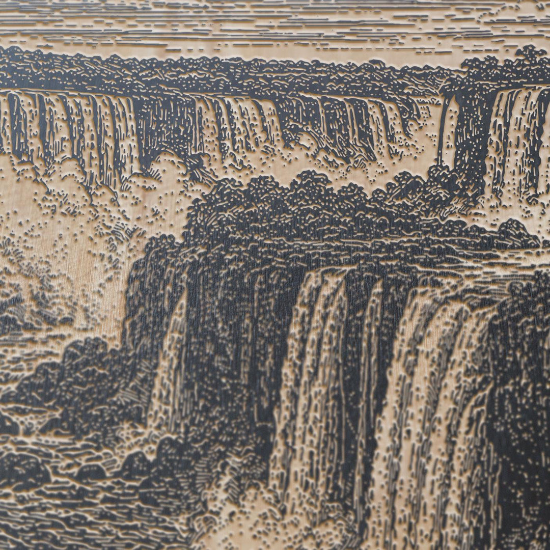 Iguazú Falls Engraved Birch Art Panel