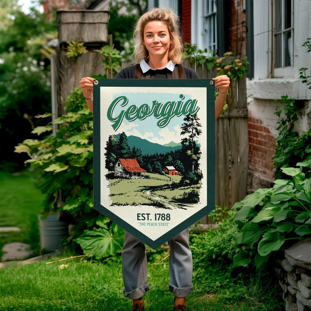Georgia Felt Camp Flag