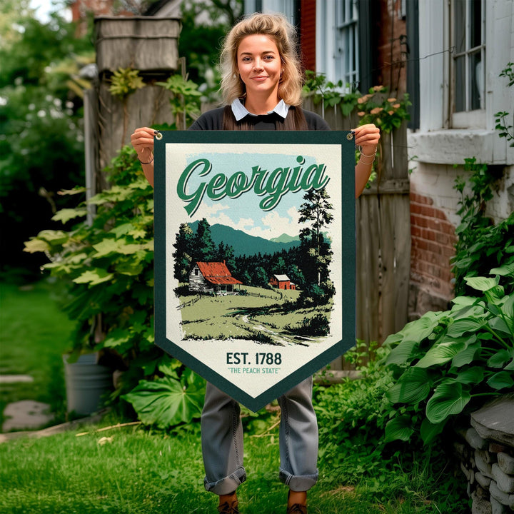 Georgia Felt Camp Flag