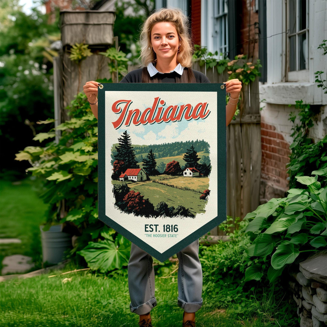 Indiana Felt Camp Flag