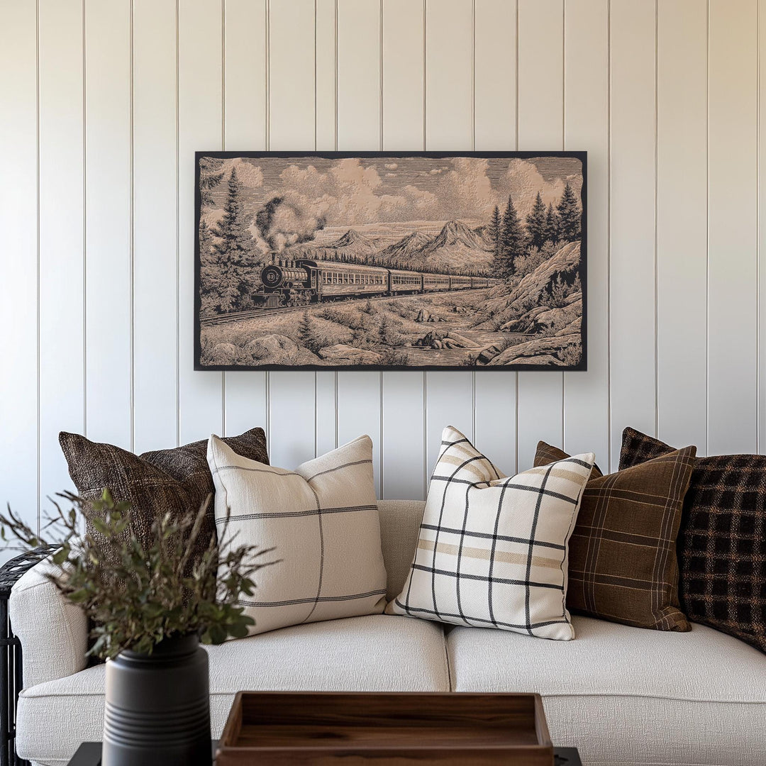 Yukon Railroad Engraved Illustration