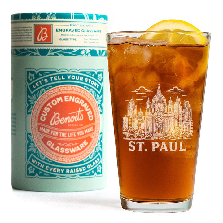 St. Paul Minnesota Engraved Glass