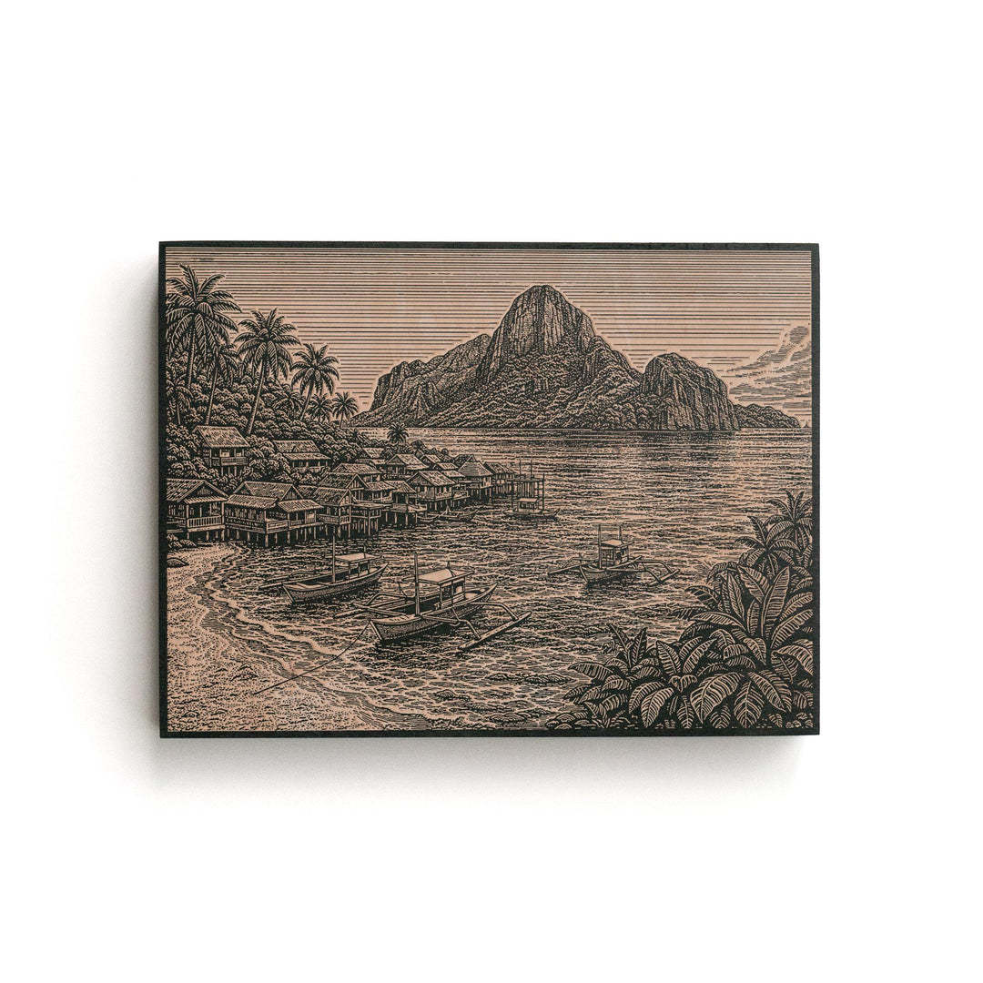 El Nido Philippines Engraved Birch Art Panel