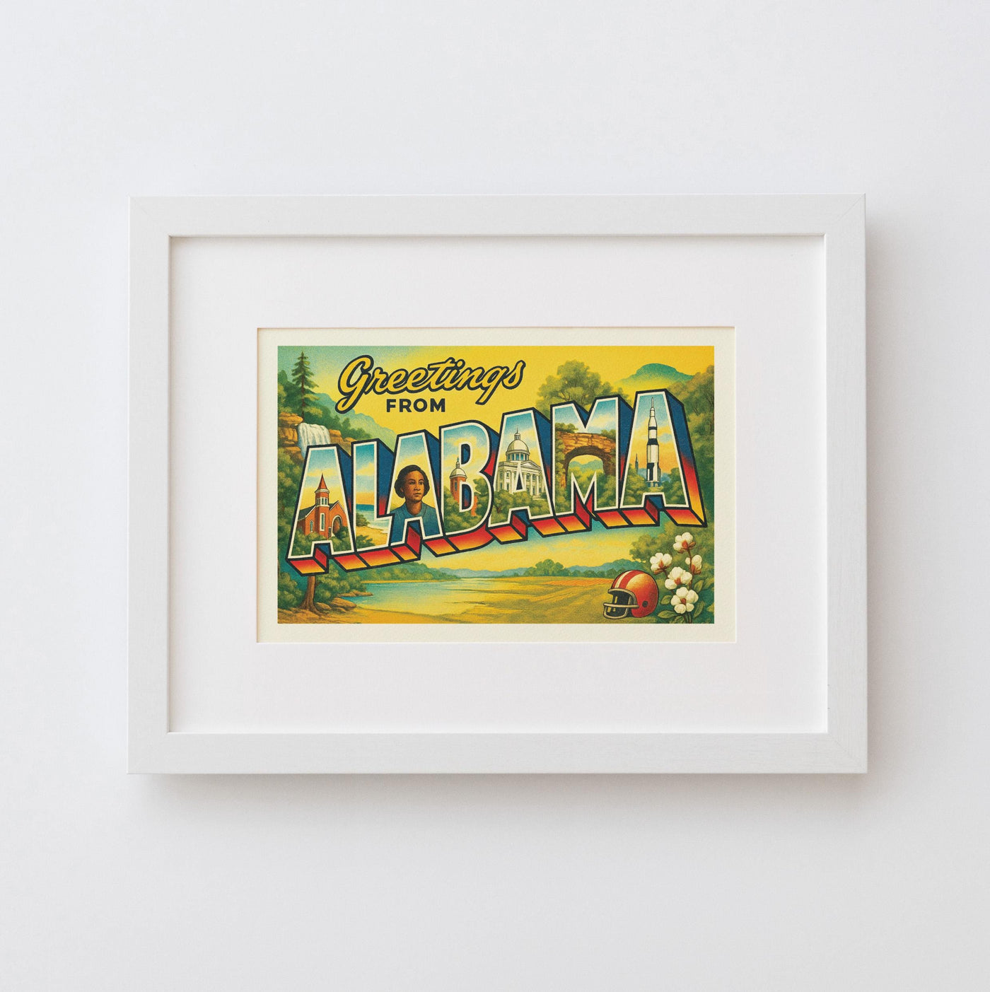Alabama Postcard Art Print