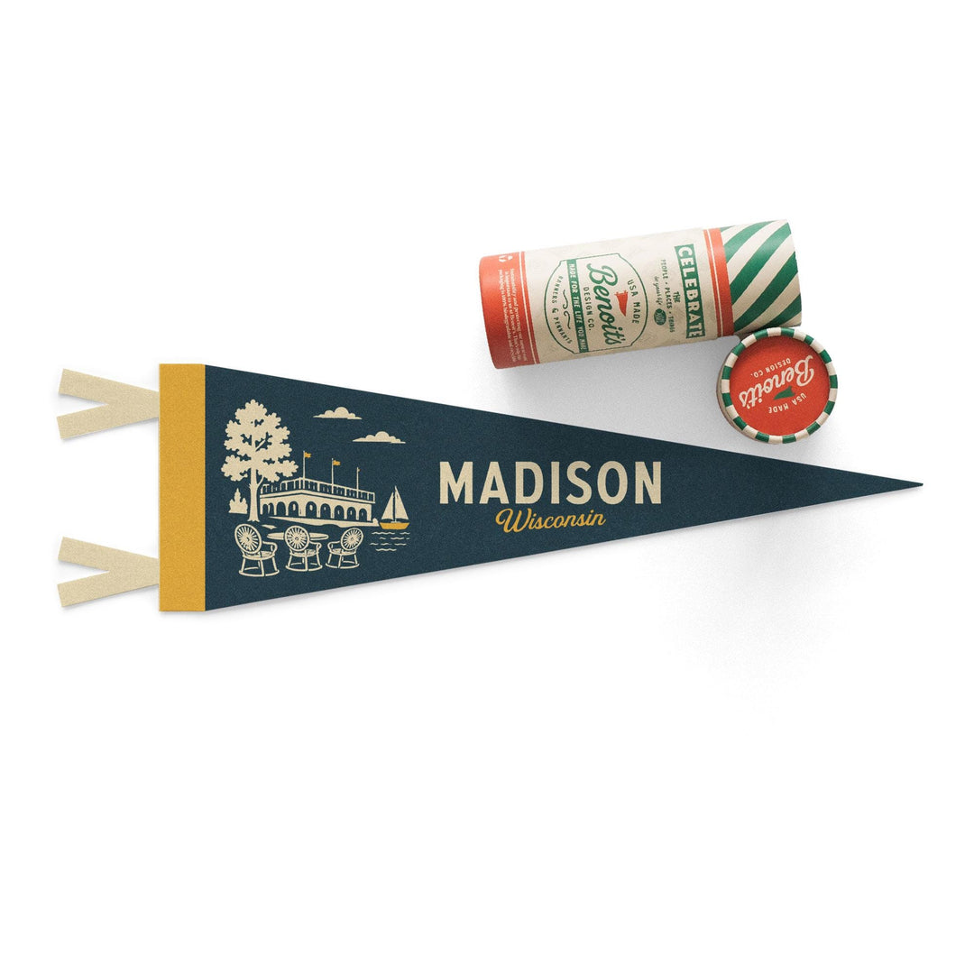 Madison Wisconsin Felt Pennant