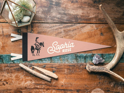 Custom Cowgirl Name Felt Pennant