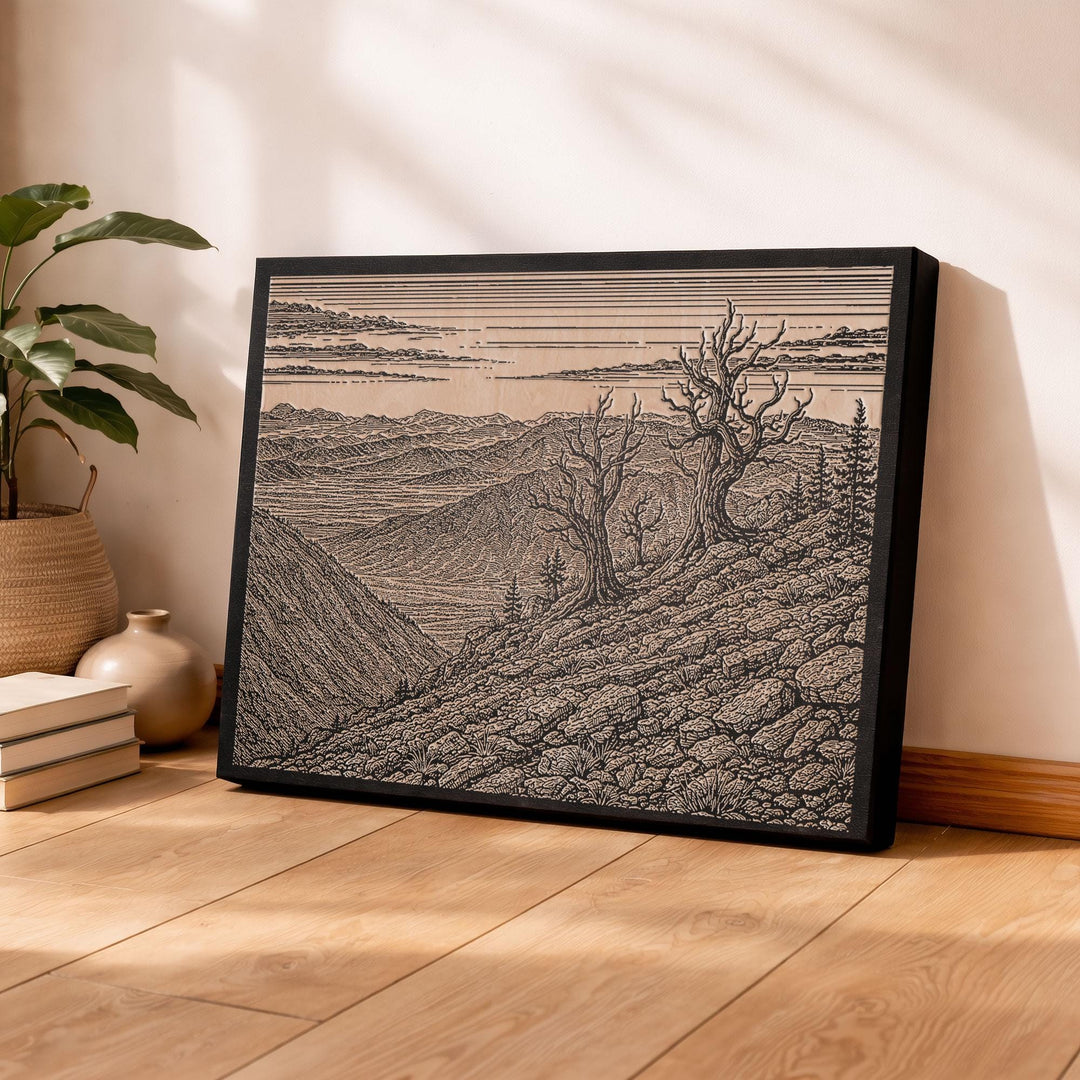 Madeira Portugal Levada Path Engraved Birch Art Panel