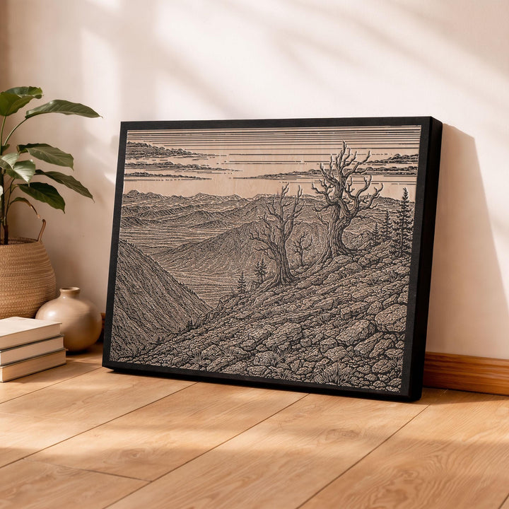 Madeira Portugal Levada Path Engraved Birch Art Panel