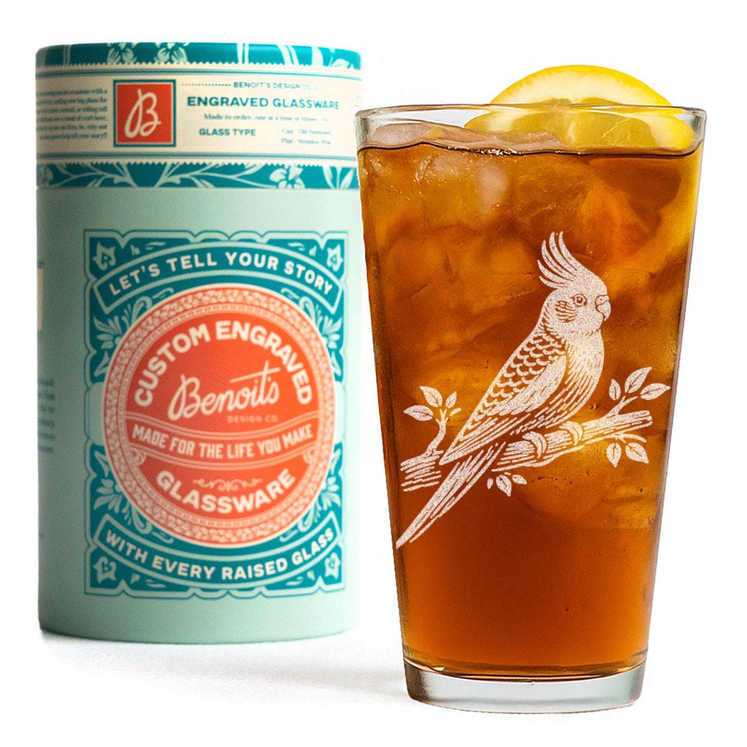 Cockatiel Bird Glass
