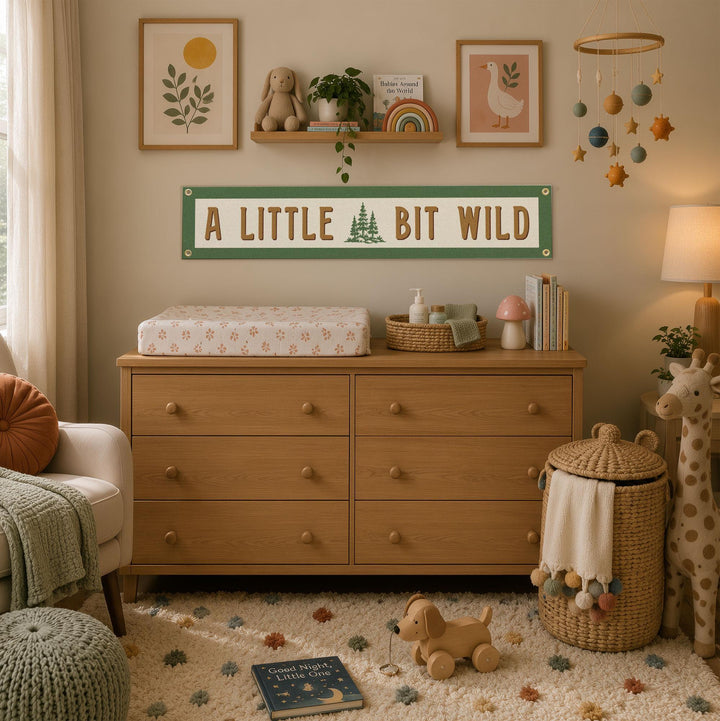 A Little Bit Wild Felt Banner