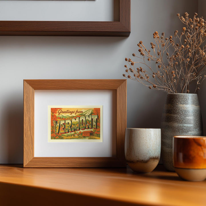 Vermont Postcard Art Print