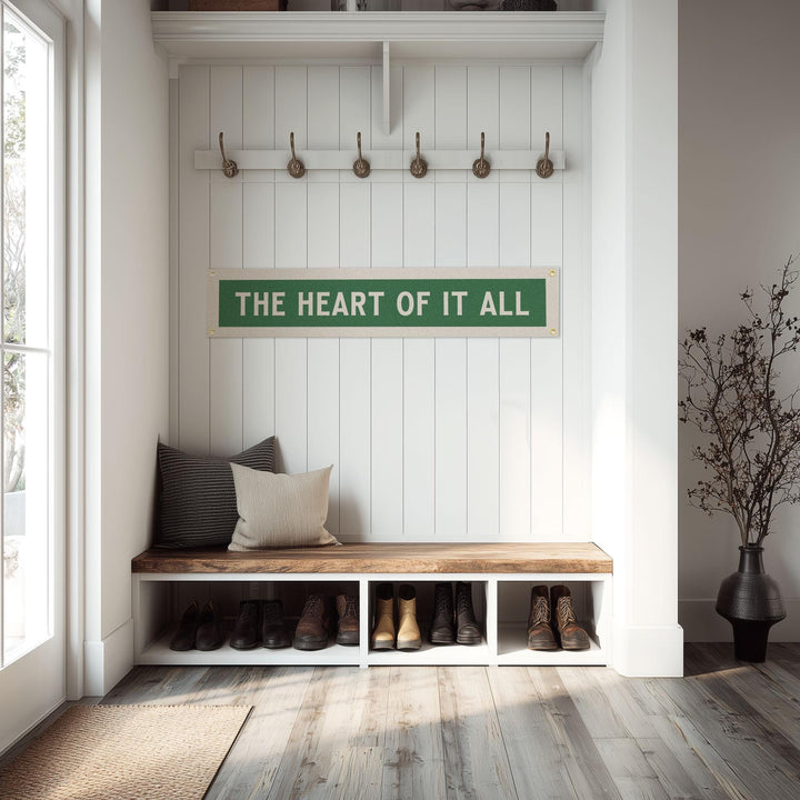 The Heart Of It All Felt Sign Banner