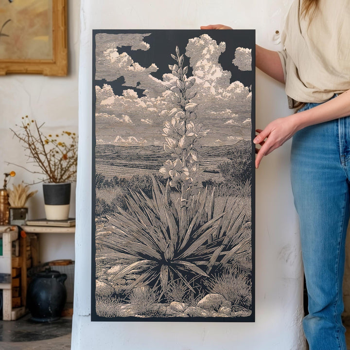 Flowering Yucca Engraved Illustrations