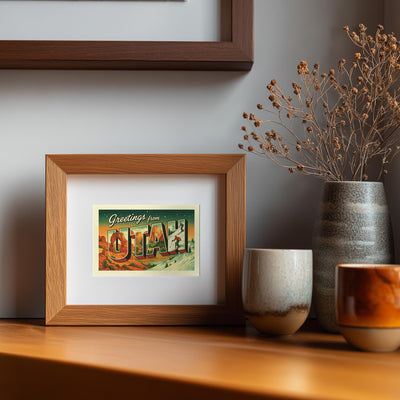 Utah Postcard Art Print