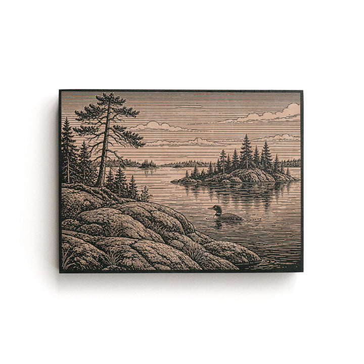 Boundary Waters Engraved Birch Art Panel
