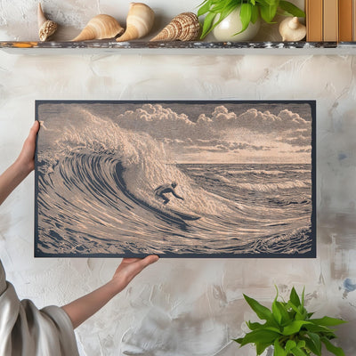 Surfer Riding Wave Art