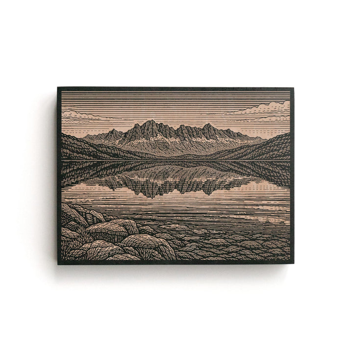Sierra Nevada Mountains Engraved Birch Art Panel