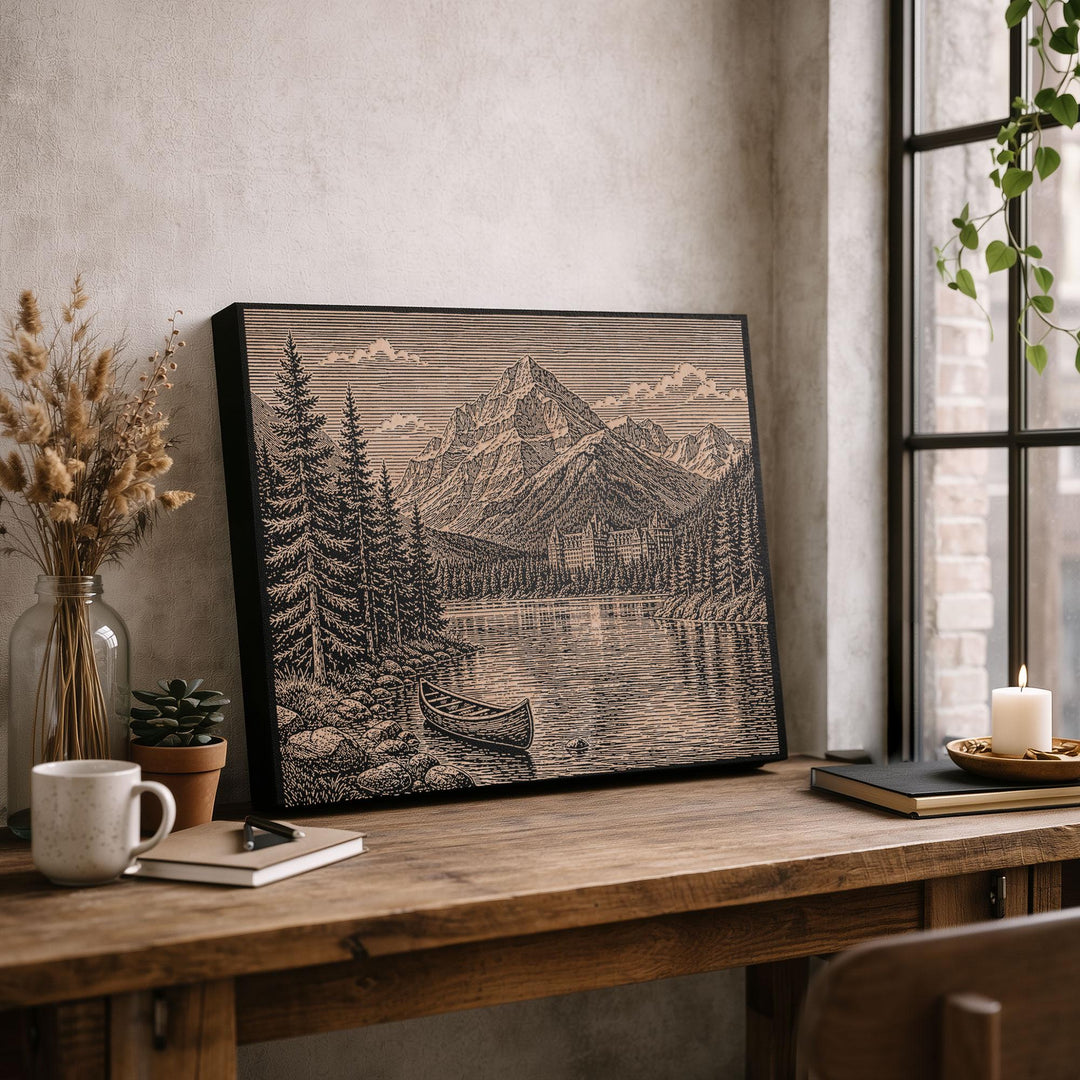 Banff National Park Engraved Birch Art Panel
