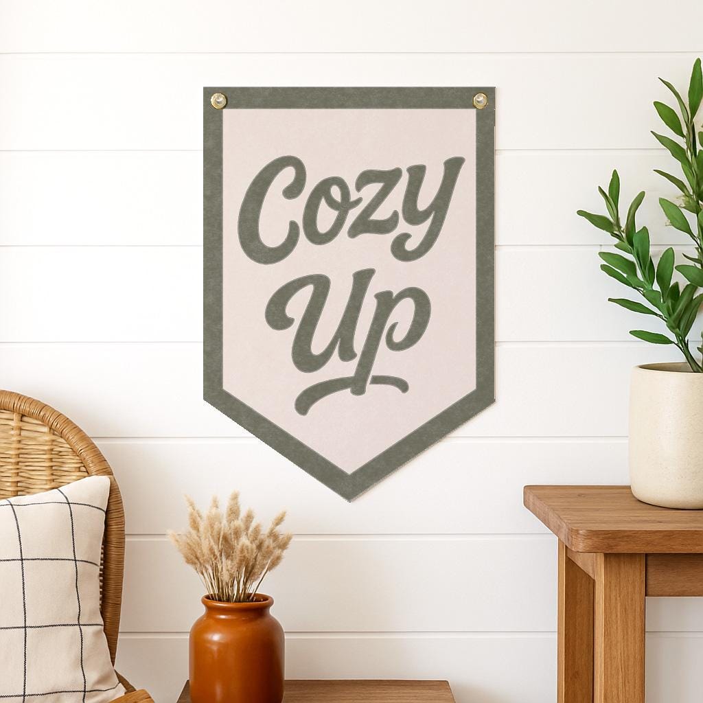 Cozy Up Felt Camp Flag