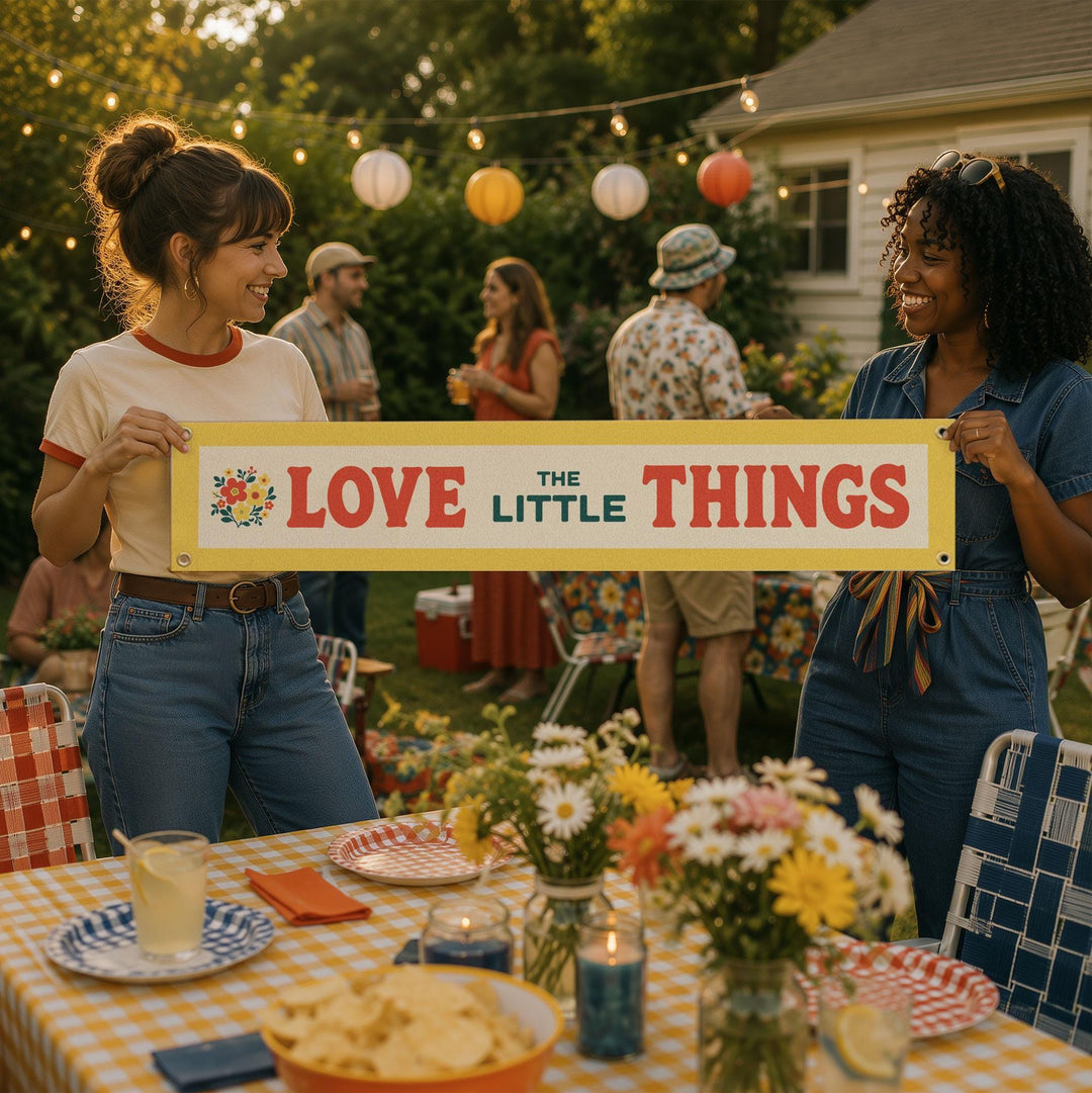 Love The Little Things Felt Banner