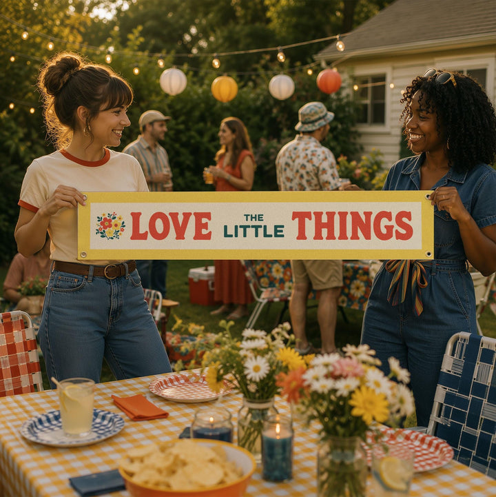 Love The Little Things Felt Banner