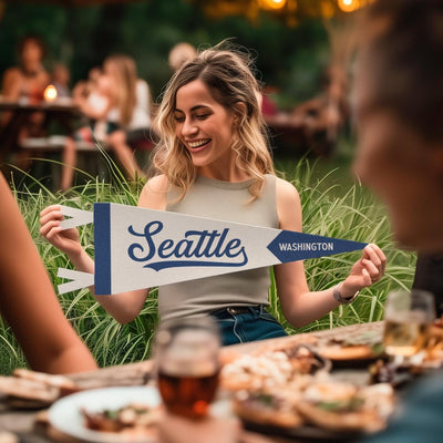 Custom Classic City & State Felt Pennant