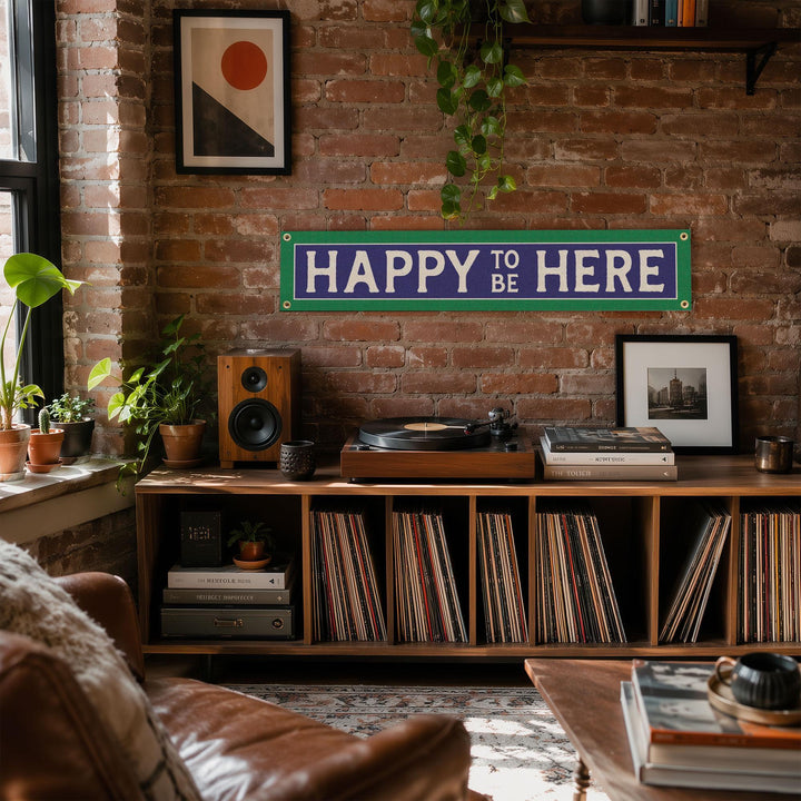 Happy To Be Here Felt Banner