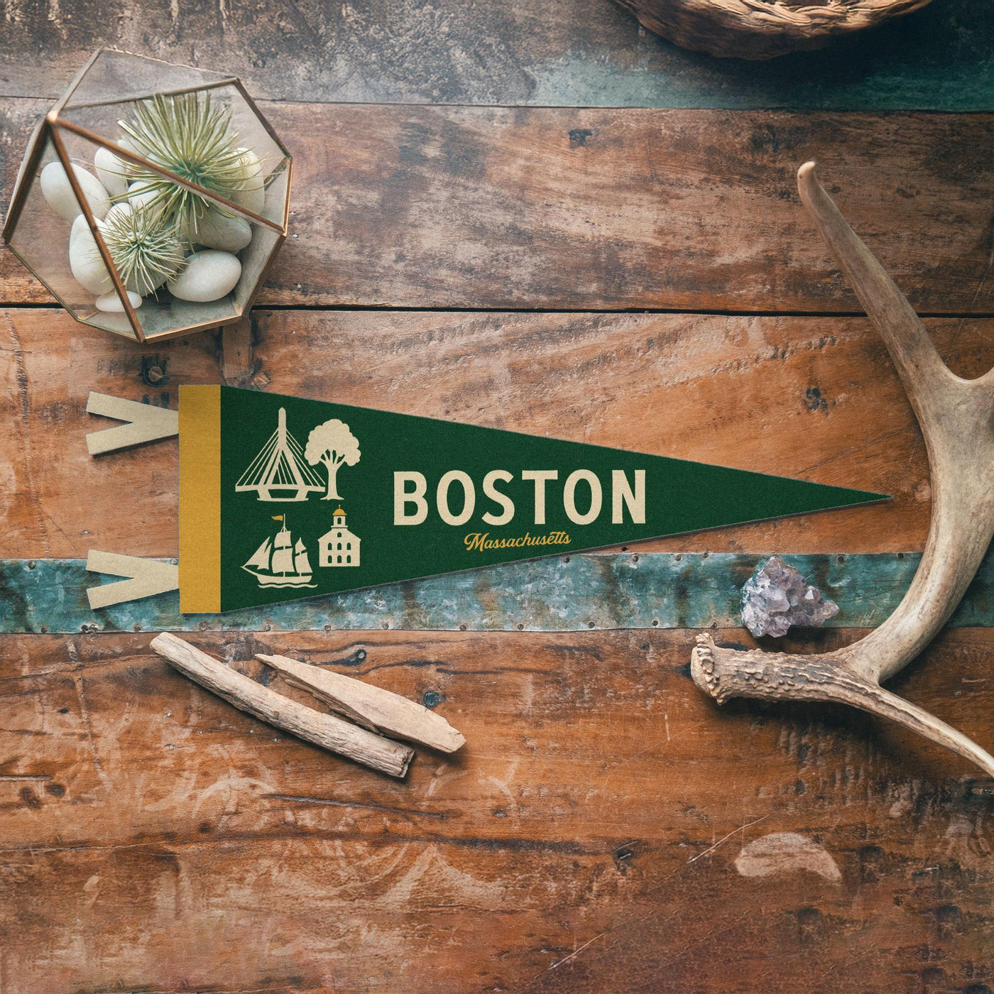 Boston Massachusetts Felt Pennant