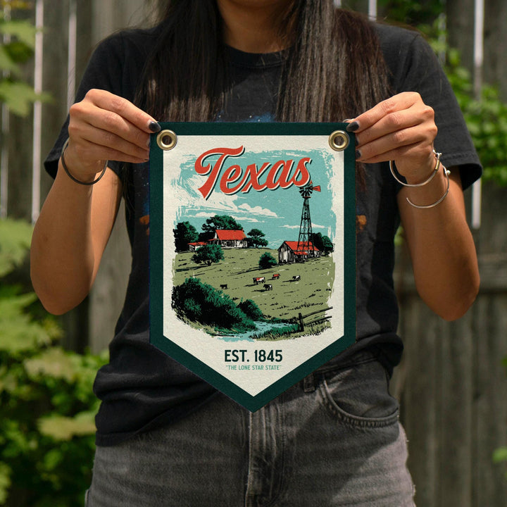Texas Felt Camp Flag