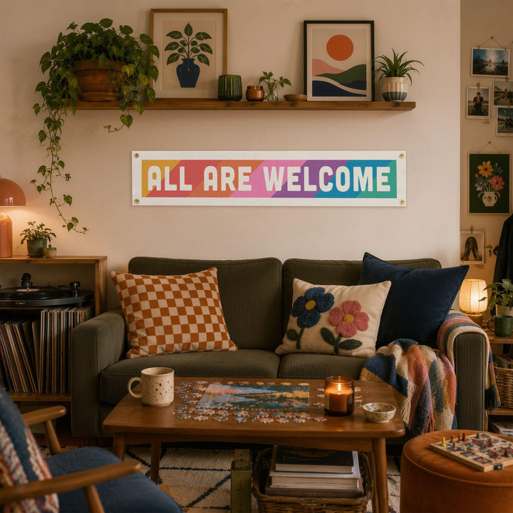 All Are Welcome Felt Banner