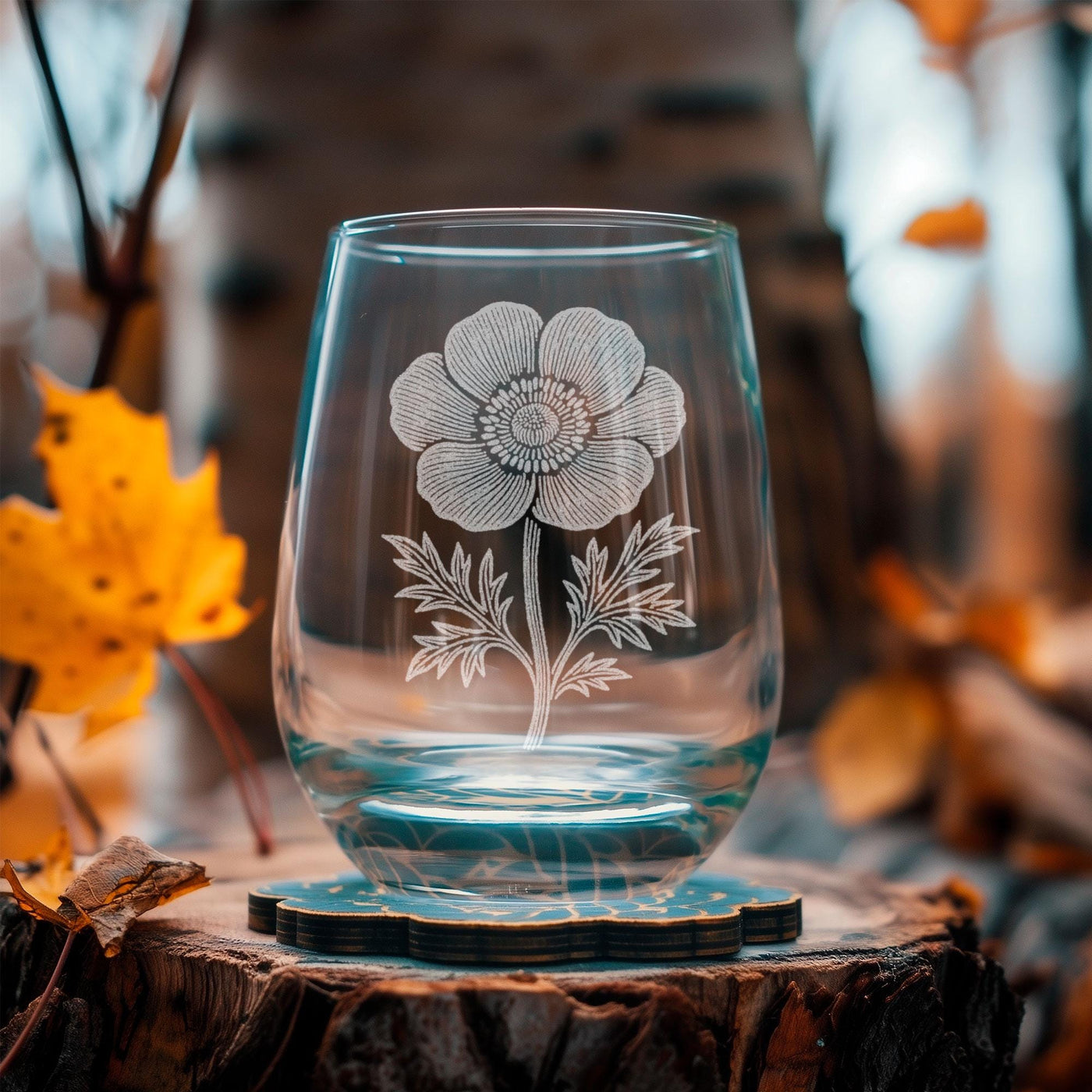 Anemone Flower Glasses