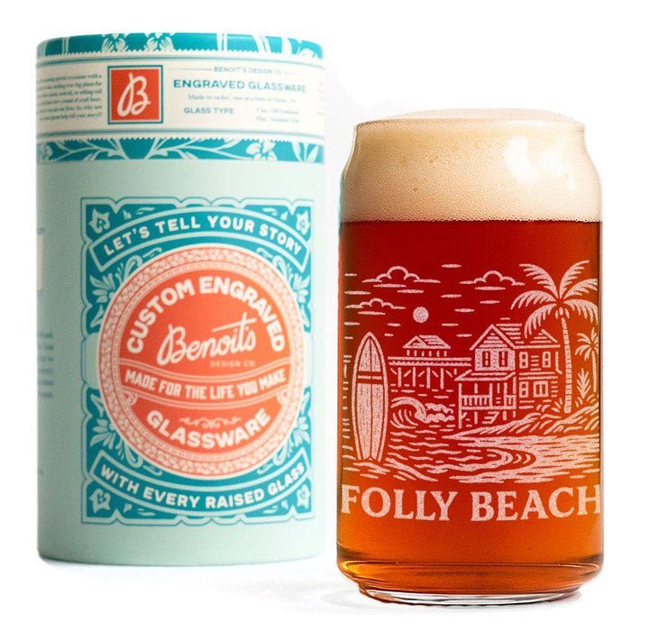 Folly Beach South Carolina Glasses