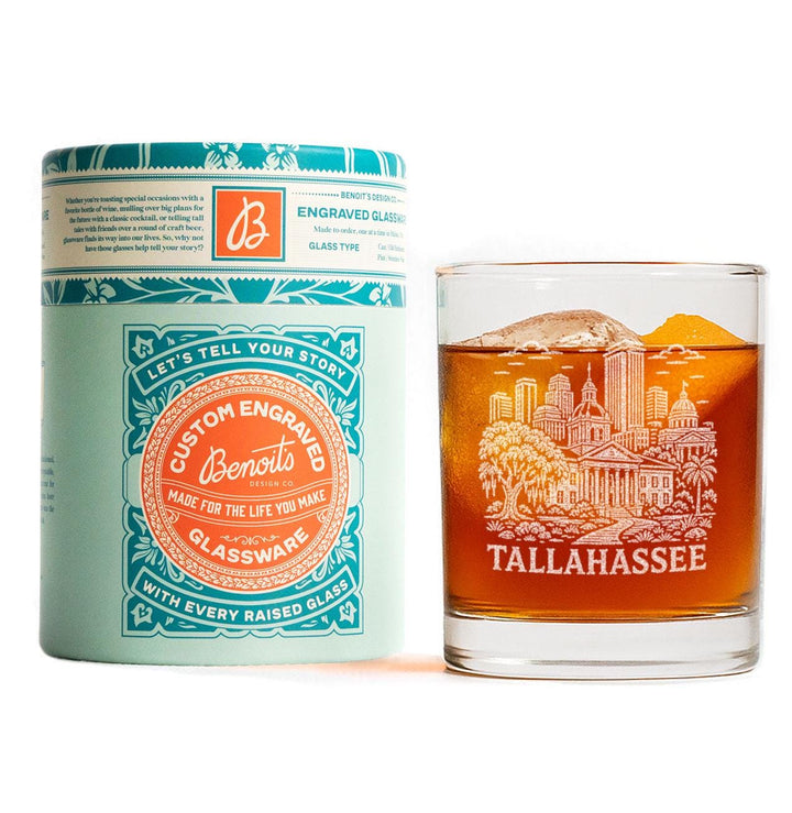 Tallahassee Florida Engraved Glass