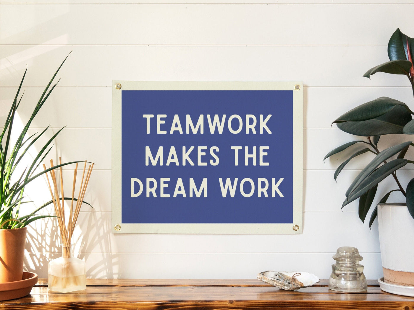 Teamwork Makes the Dream Work Felt Poster Banner