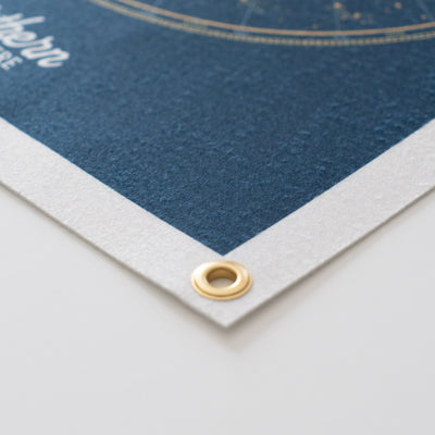 Northern Hemisphere Star Map Felt Poster Banner Print