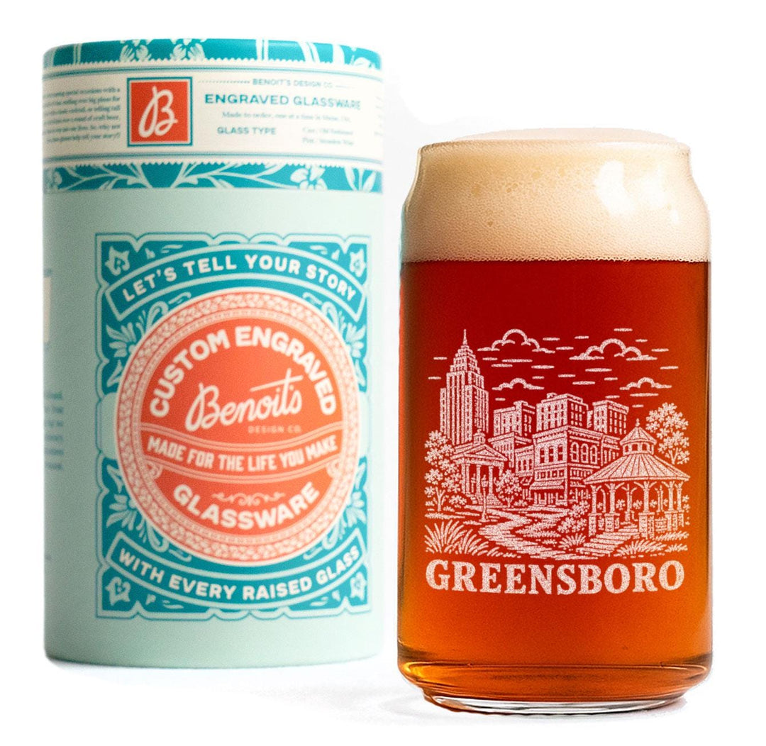Greensboro North Carolina Engraved Glass