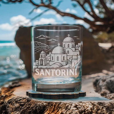 Santorini Greece Glass