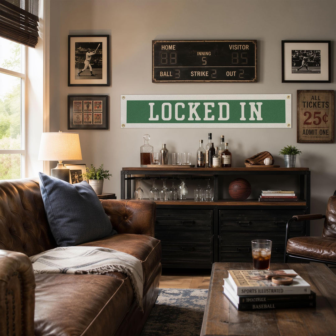 Locked In Felt Banner