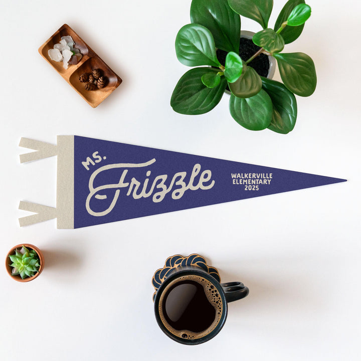 Custom Teacher Name Felt Pennant