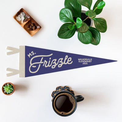 Custom Teacher Name Felt Pennant