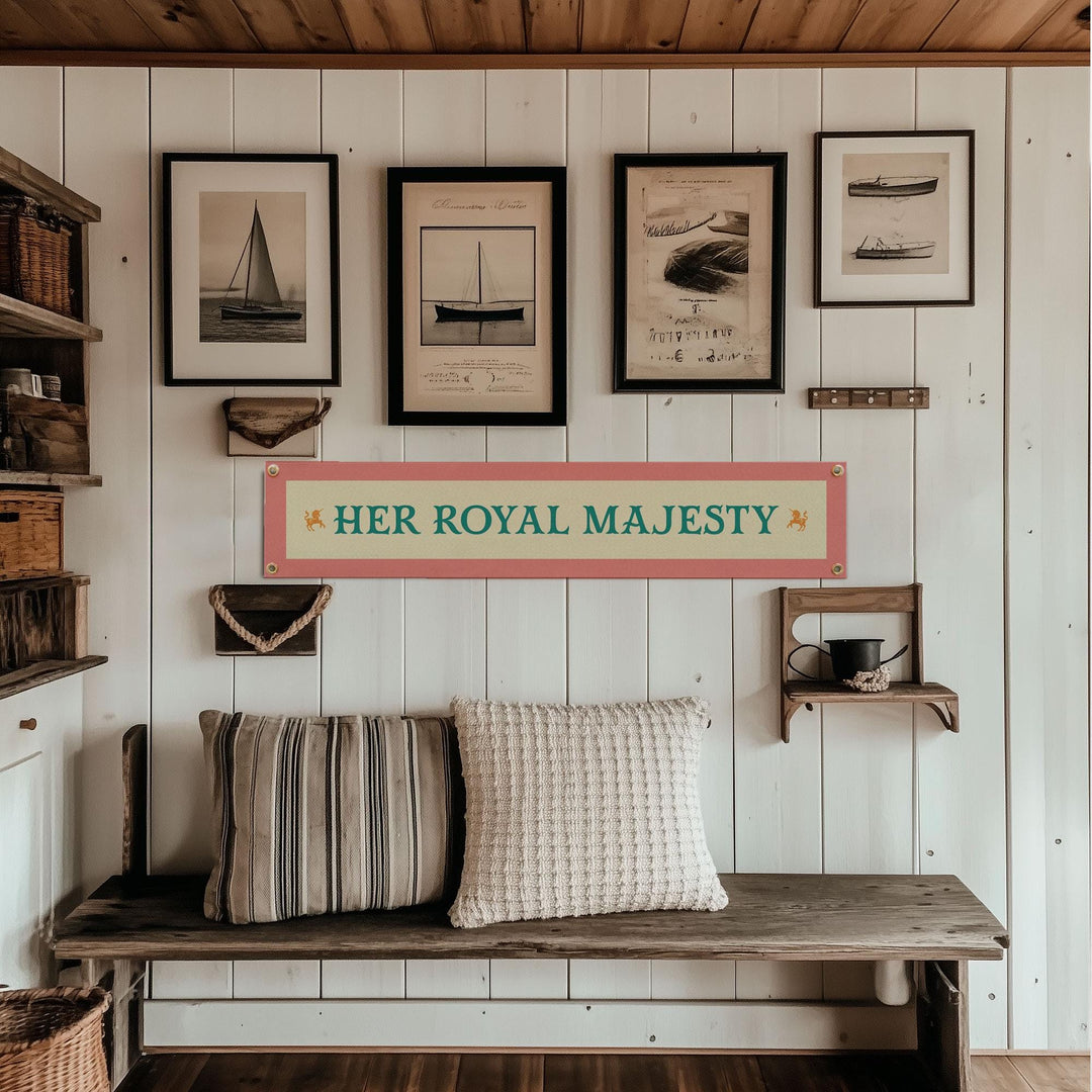 Her Royal Majesty Felt Banner
