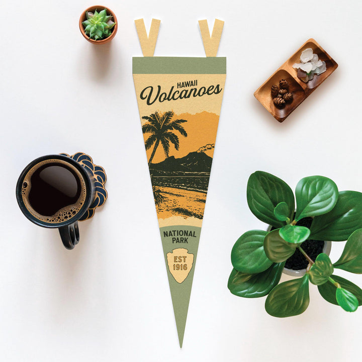 Hawaii Volcanoes National Park Felt Pennant