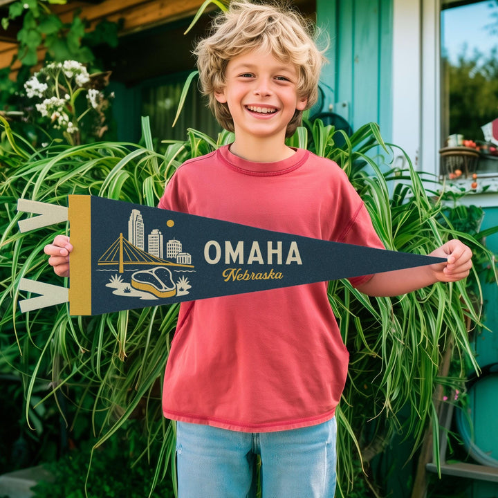 Omaha Nebraska Felt Pennant